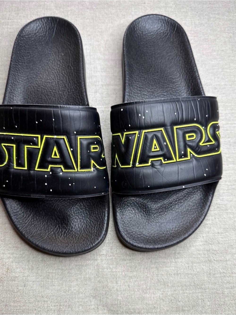 Star Wars Black and Yellow Men’s Slide Sandals